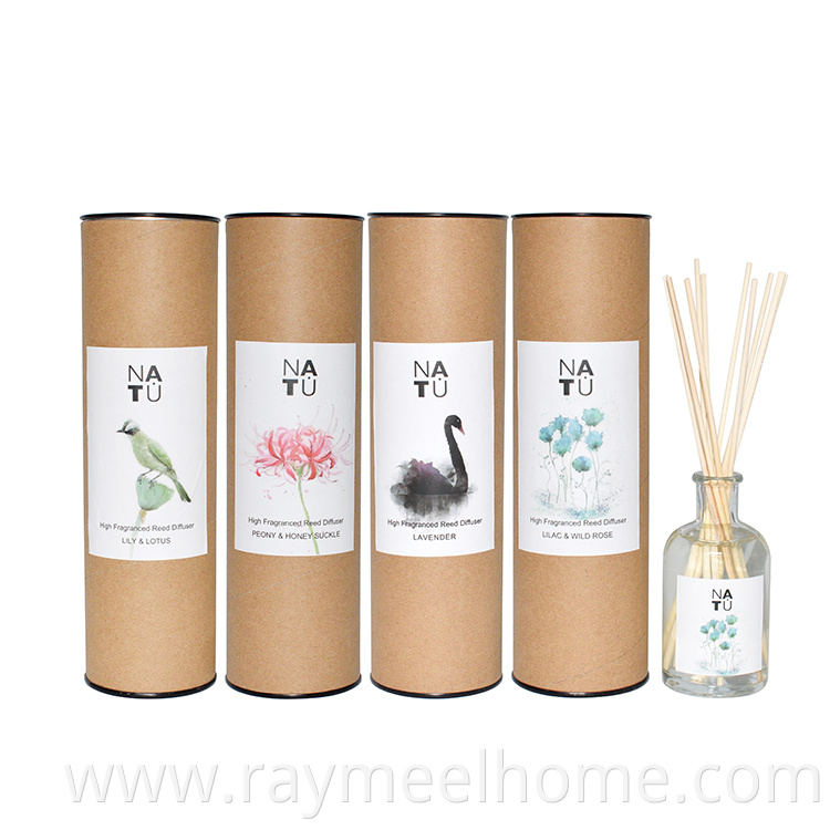 All scent water based liquid air freshener type reed diffuser with sticks for gift